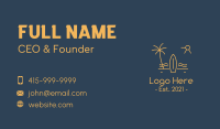 Minimalist Surfboard Island Business Card Image Preview