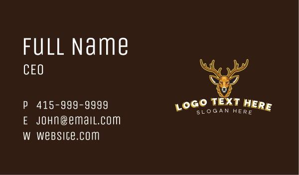 Mad Deer Gaming Business Card Design Image Preview