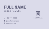 Gray Column Letter A Business Card Image Preview