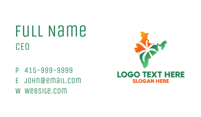 Tropical India Business Card Image Preview