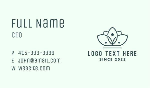 Spa Lotus Leaf  Business Card Design Image Preview