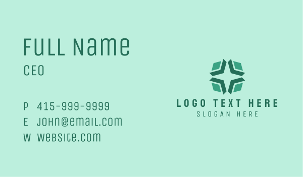 Green Generic Business Star Business Card Design Image Preview