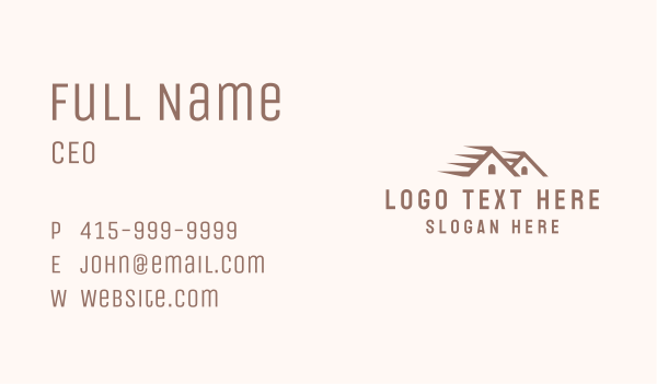 Fast Roof Renovation Business Card Design Image Preview