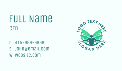 Organic Leaf Wings Business Card Image Preview