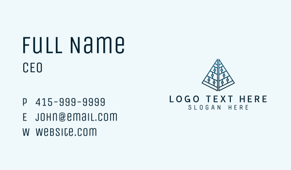 Tech Circuit Pyramid Business Card Design Image Preview
