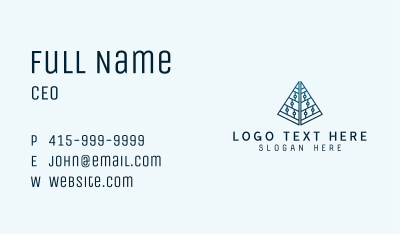 Tech Circuit Pyramid Business Card Image Preview