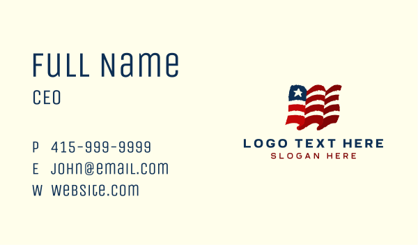 American Country Flag Business Card Design Image Preview