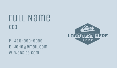 Hexagon Mountain Landscape Business Card Image Preview