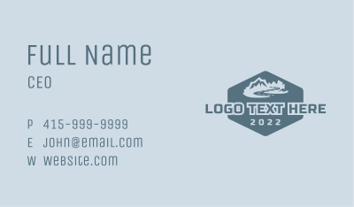 Hexagon Mountain Landscape Business Card