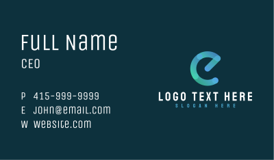 Simple Generic Letter E Business Card Image Preview