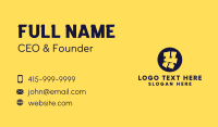 Yellow Letter H Business Card Design