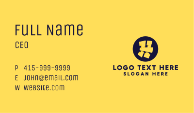 Yellow Letter H Business Card Image Preview