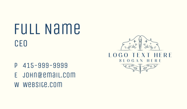 Needle Thread Boutique Business Card Design Image Preview