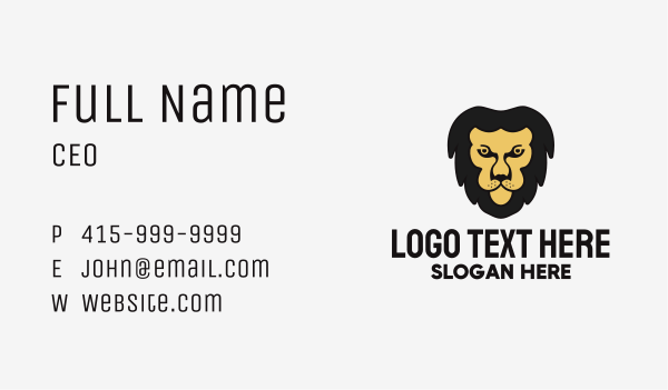 Zoo Lion Business Card Design Image Preview