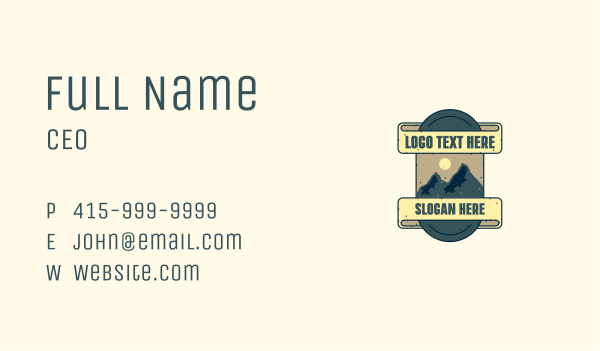 Mountain Outdoor Camp Business Card Design Image Preview