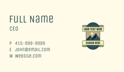 Mountain Outdoor Camp Business Card Image Preview