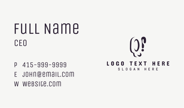 Forum Question Letter Q Business Card Design Image Preview