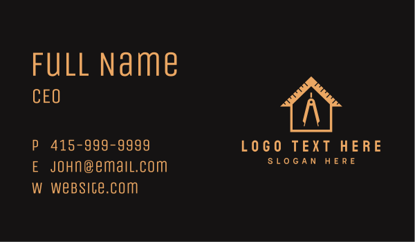 Orange House Architect Business Card Design Image Preview