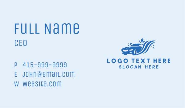 Car Cleaning Water  Business Card Design Image Preview