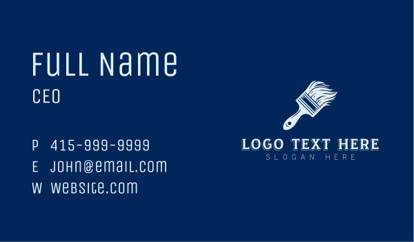 Paintbrush Handyman Business Card Design Image Preview