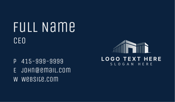 Warehouse Property Logistics Business Card Design Image Preview