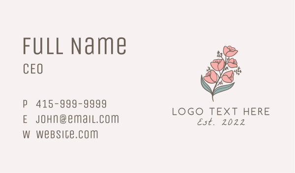 Botanical Flower Garden Business Card Design Image Preview