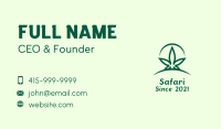 Green Marijuana Plantation Business Card Image Preview