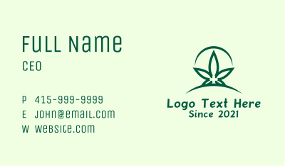 Green Marijuana Plantation Business Card