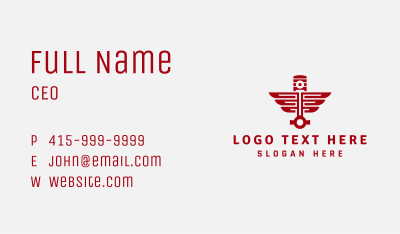 Red Piston Wings Business Card Image Preview