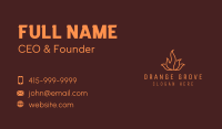 Orange Flame Monoline Business Card Image Preview