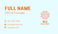 Orange Heart Ornament  Business Card Image Preview