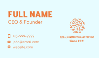 Orange Heart Ornament  Business Card Image Preview