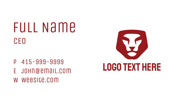 Red Lion  Business Card Design Image Preview