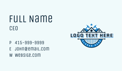 Roof House Repair Business Card Image Preview