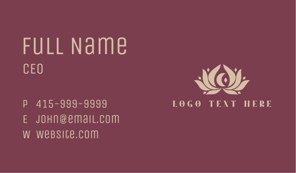 Luxury Spa Lotus Business Card Design Image Preview