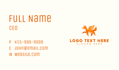 Business Fox Fly  Business Card Image Preview
