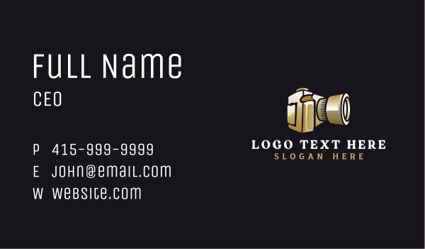 Luxury Camera Photographer Business Card Design Image Preview