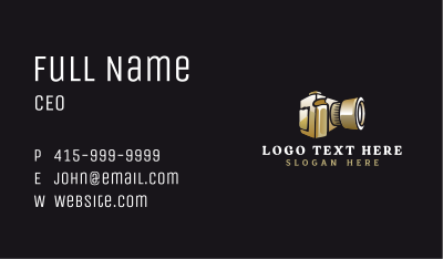 Luxury Camera Photographer Business Card Image Preview