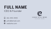 Creative Swirl Letter C Business Card Image Preview
