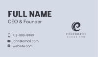 Creative Swirl Letter C Business Card Image Preview