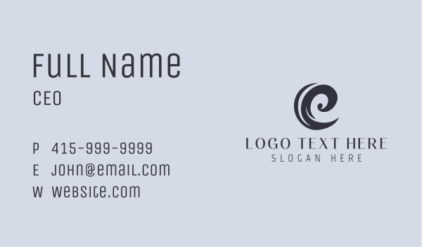 Creative Swirl Letter C Business Card Design Image Preview