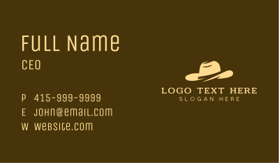 Cowboy Fashion Hat Business Card Image Preview