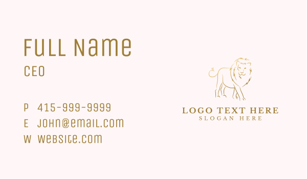 Lion Royal Consulting Business Card Design Image Preview