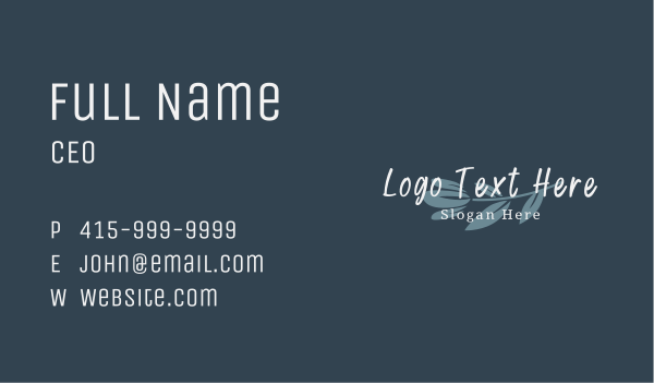 Floral Feminine Wordmark Business Card Design Image Preview