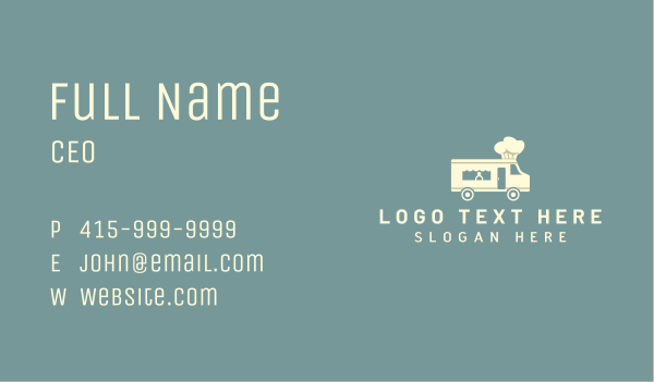 Food Truck Chef Business Card Design Image Preview