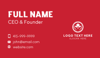 Canadian Leaf Eagle Badge Business Card Design