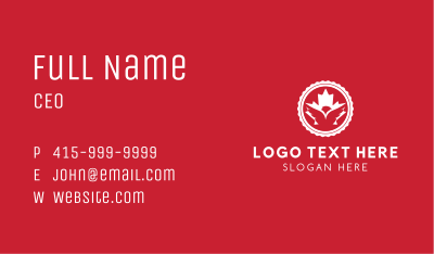 Canadian Leaf Eagle Badge Business Card Image Preview