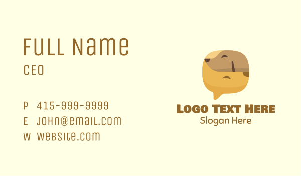 Brown Pet Dog Chat Business Card Design Image Preview