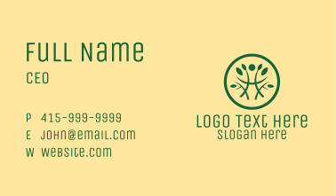 Simple Plant Pattern Business Card