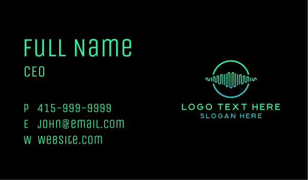 Music Soundwave Synthesizer Business Card Design Image Preview